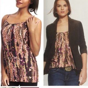 Cabi tank top camisole #610 down to earth trellis mosaic XS
